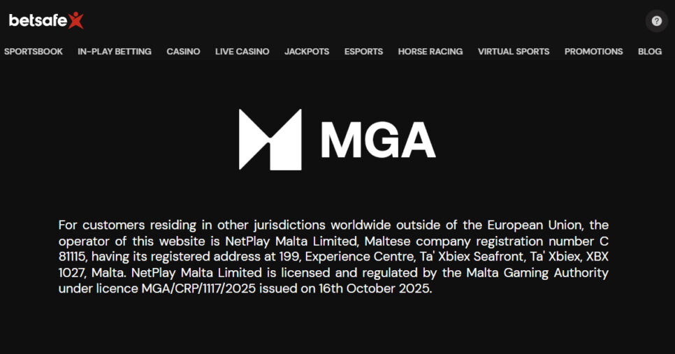 Popular MGA betting casino site - Betsafe